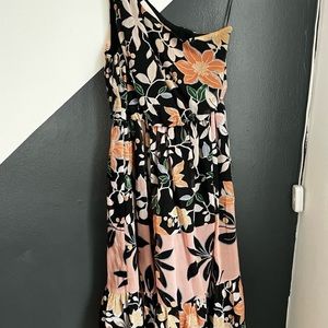 One shoulder midi dress